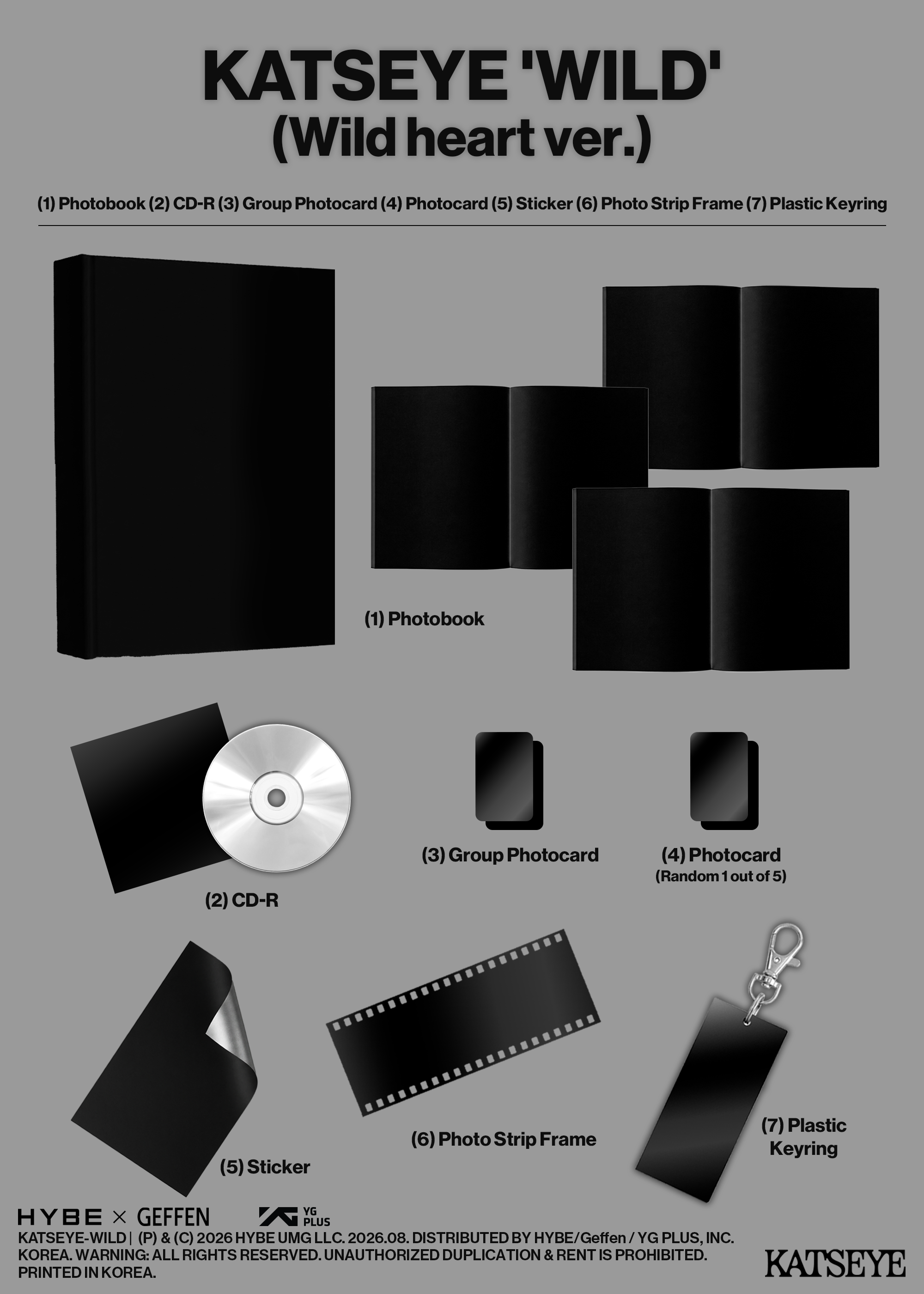 Katseye: Wild wild heart kpop album 8800370675042